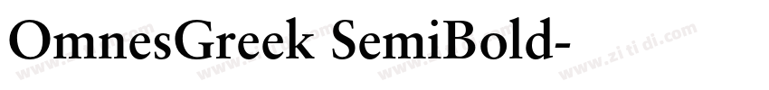 OmnesGreek SemiBold字体转换